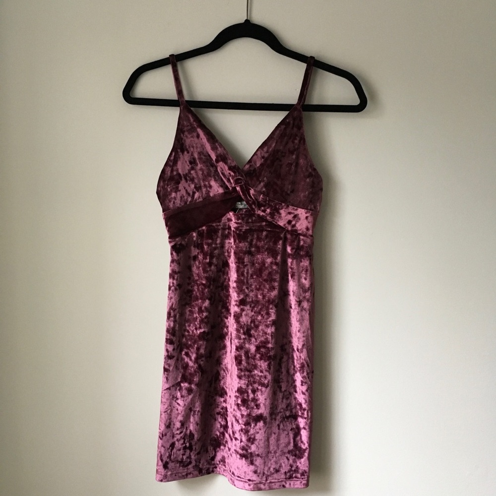 Free People Intimately Burgundy Mini Dress NWT